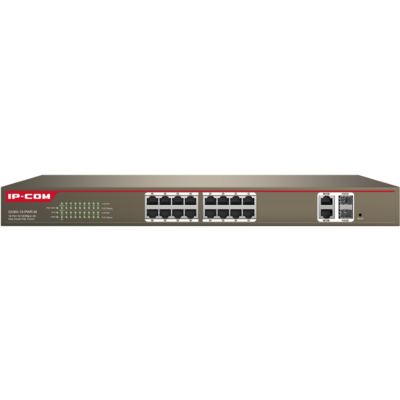 Thiết Bị Chuyển Mạch IP-COM 16-Port 100M + 2-Port Gigabit TP/SFP Combo Web Smart PoE Switch (S3300-18-PWR-M)
