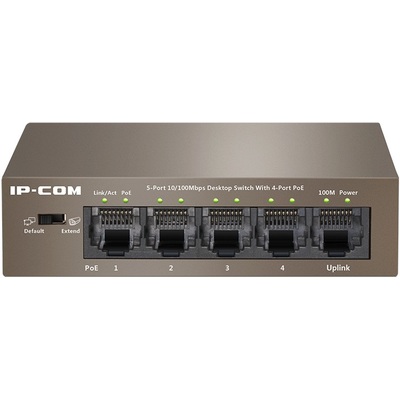 Thiết Bị Chuyển Mạch IP-COM 5-Port 10/100Mbps Switch With 4 Ports PoE (S1105-4-PWR-H)