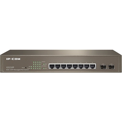 Thiết Bị Chuyển Mạch IP-COM 8-Port Gigabit + 2xSFP Managed PoE Switch (G3210P)