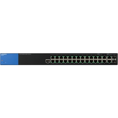Thiết Bị Chuyển Mạch Linksys Managed LGS528P 26-Port Gigabit POE+  + 2 Combo Gigabit SFP/RJ45 (LGS528P-AP)