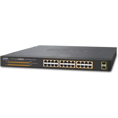 Thiết Bị Chuyển Mạch Planet 24-Port 10/100/1000T 802.3at PoE + 2-Port 1000X SFP (GSW-2620HP)