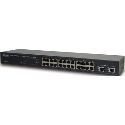 Thiết Bị Chuyển Mạch Planet 24-Port 10/100Mbps + 2-Port Gigabit Ethernet (FGSW-2620)