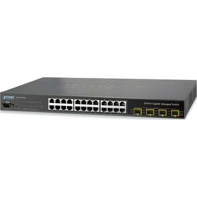Thiết Bị Chuyển Mạch Planet Managed L2+ 24-Port 10/100/1000Mbps + 4-Port Gigabit TP/SFP Combo (WGSW-24040)