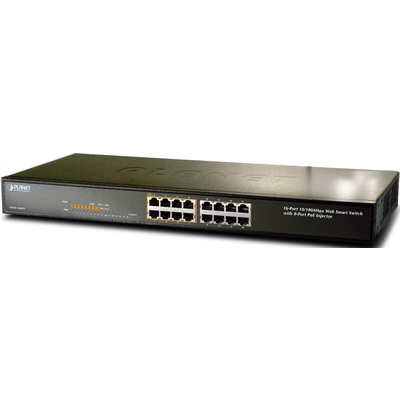 Thiết Bị Chuyển Mạch Planet Web Smart 16-Port 10/100Mbps With 8-Port PoE (FNSW-1608PS)