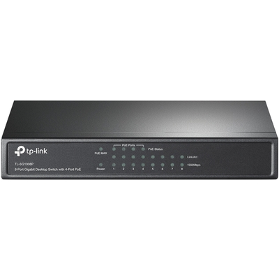 Thiết Bị Chuyển Mạch TP-Link Desktop 8-Port Gigabit (TL-SG1008P)