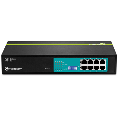 Thiết Bị Chuyển Mạch TrendNet 8-Port 10/100Mbps PoE+ (TPE-T80)