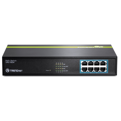 Thiết Bị Chuyển Mạch TrendNet 8-Port 10/100Mbps PoE+ (TPE-T80H)