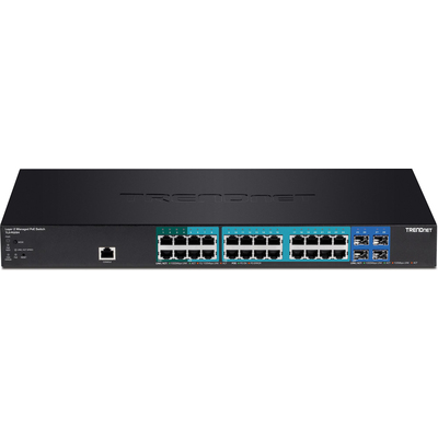 Thiết Bị Chuyển Mạch TrendNet Managed 28-Port Gigabit PoE+ With 4 SFP (TL2-PG284)