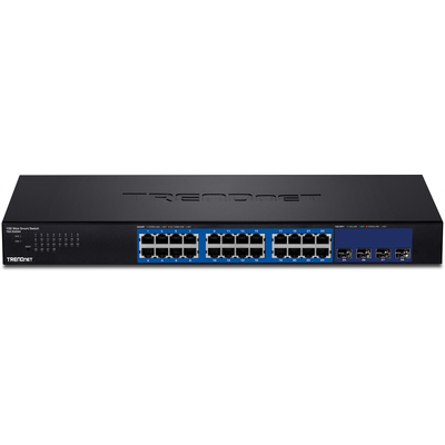 Thiết Bị Chuyển Mạch TrendNet Web Smart 24-Port Gigabit + 4 x 10G SFP+ (TEG-30284)