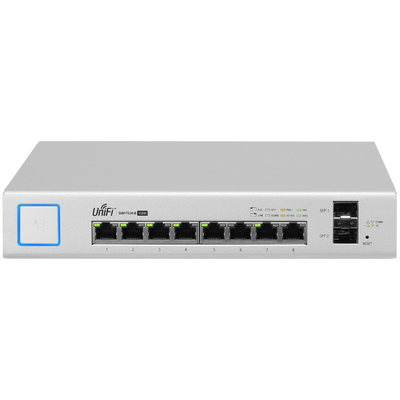 Thiết Bị Chuyển Mạch Ubiquiti Managed UniFi 16-Port Gigabit PoE+ 150W + 2-Port SFP (US-8-150W)