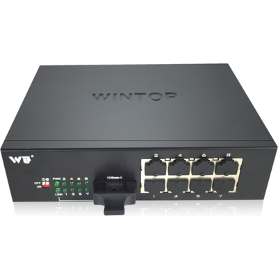 Thiết Bị Chuyển Mạch WinTop 8×10/100/1000Base-TX Ports And 2×1000Base-FX (YT-DS2010-2GF8GT)