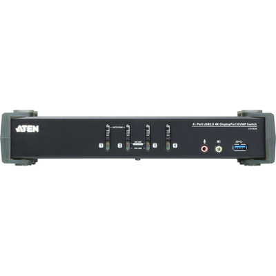 Thiết Bị KVM Switch Aten 4-Port USB 3.0 4K DisplayPort (CS1924-AT-E)