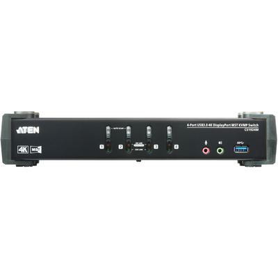 Thiết Bị KVM Switch Aten 4-Port USB 3.0 4K DisplayPort MST (CS1924M-AT-E)