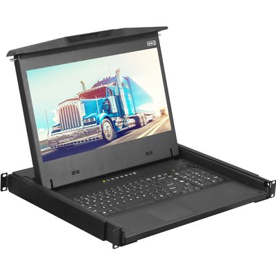 Thiết Bị KVM Switch Austin Hughes CyberView 17.3-Inch 1U Ultra Short Depth 4K UHD (K1417e)