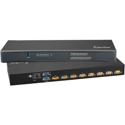 Thiết Bị KVM Switch Austin Hughes CyberView 1U 8-Port IP Combo DB-15 (IP-802)
