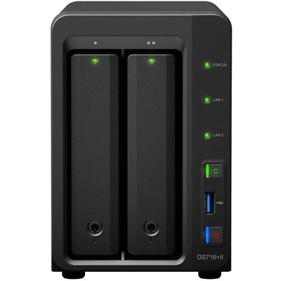 Thiết Bị Lưu Trữ NAS Synology  Celeron J3455/2GB DDR3L/2-Bay (DS718+)