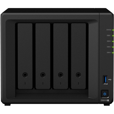 Thiết Bị Lưu Trữ NAS Synology  Celeron J3455/4GB DDRL3/4-Bay (DS918+)
