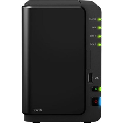 Thiết Bị Lưu Trữ NAS Synology  Marvell Armada 385 88F6820/512MB DDR3/2-Bay (DS216)