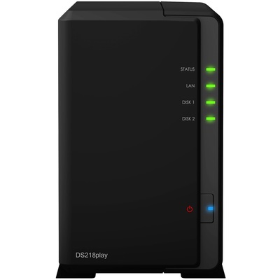 Thiết Bị Lưu Trữ NAS Synology  Realtek RTD1296/1GB DDR4/2-Bay (DS218play)