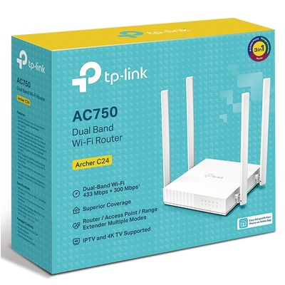 Thiết Bị Router Wifi TP-Link Archer C24 (Dual-Band AC750)