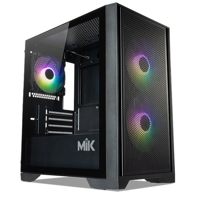 Vỏ Máy Tính MIK MORAX 3FA BLACK (Mini Tower/ Màu Đen/ 3 fan)